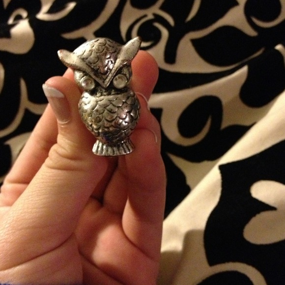 Silver owl ring - Picture 2 of 2