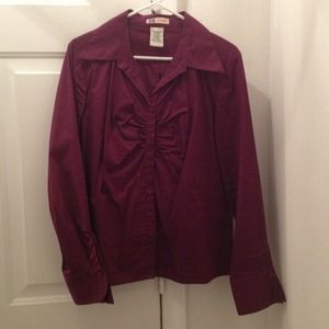 Long sleeved button down dress shirt