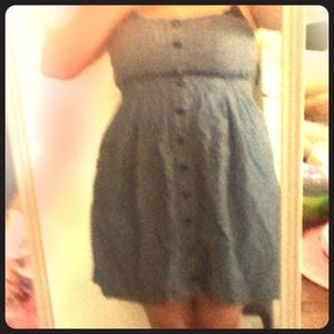 Jean style strapless dress