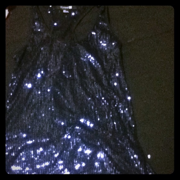 Dark blue sparkly tank