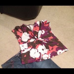 Plus size multi color top