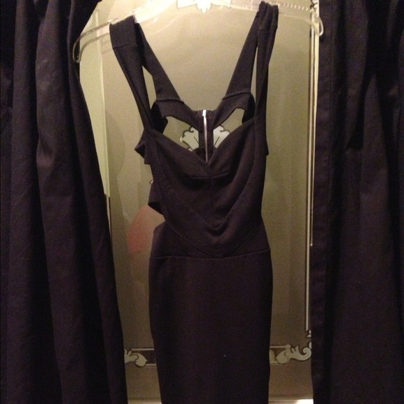 Black forever 21 party cut out dress