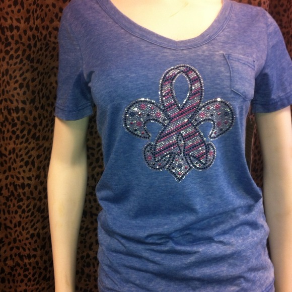 Louisiana inspired breast cancer fleur de Lis