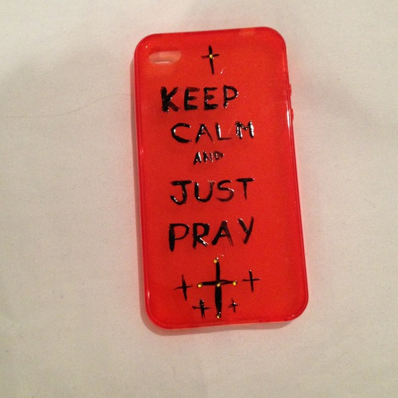 Keep calm and just pray iPhone case