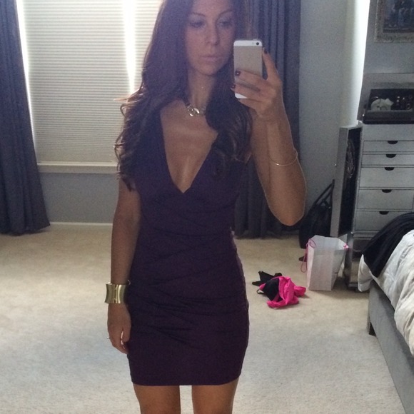 Plum purple sexy dress