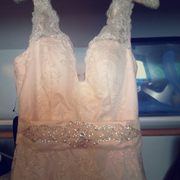 Champagne wedding dress