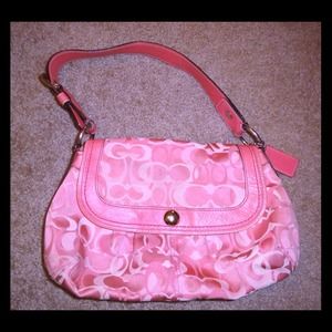 Coral coach purse
