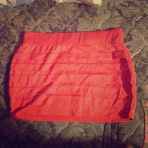 Orange/Pink mini skirt
