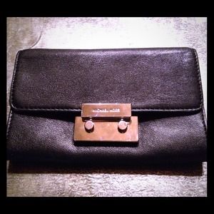 RESERVED: Michael Kors Black Clutch/Purse w/ Strap
