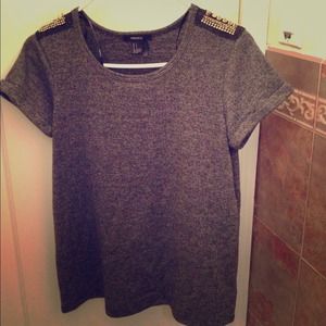 Forever 21 Studs & Chains Tee