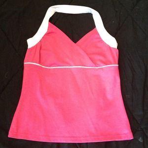 🔴SOLD🔴A. Byer/pink & white halter top/backless