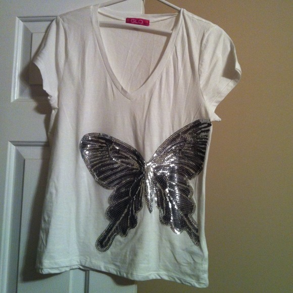 New GLO sequin butterfly top.