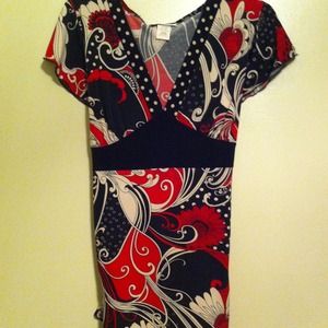 Beautiful red/black top