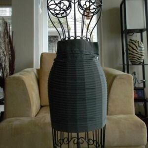 BCBG Grey Body Con Mini Skirt