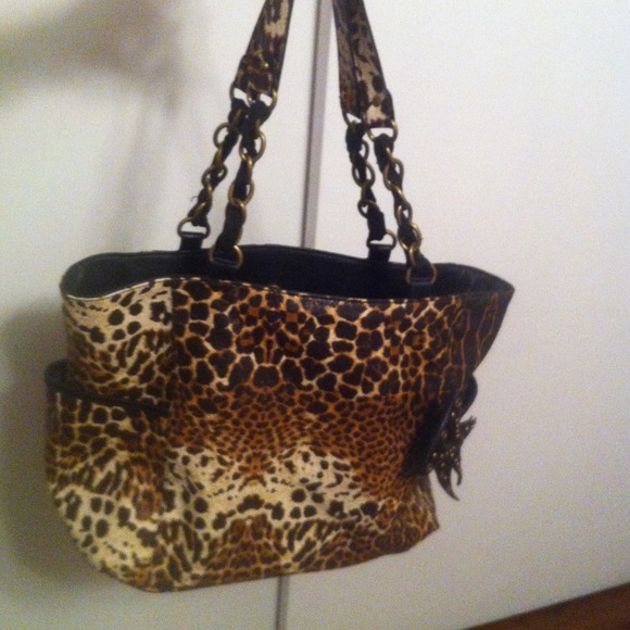Jessica Simpson leopard print purse