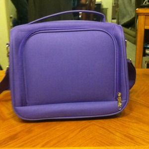 Purple cosmetic bag