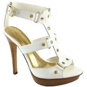 Bakers Leather White "Tollie" heels