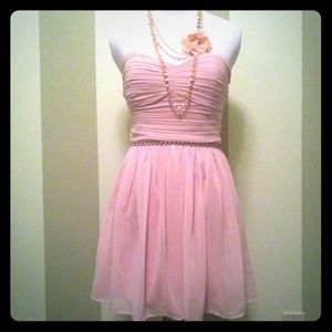 Pretty pink tube dress