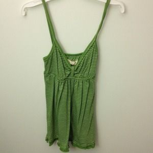 Green striped hollister tank.