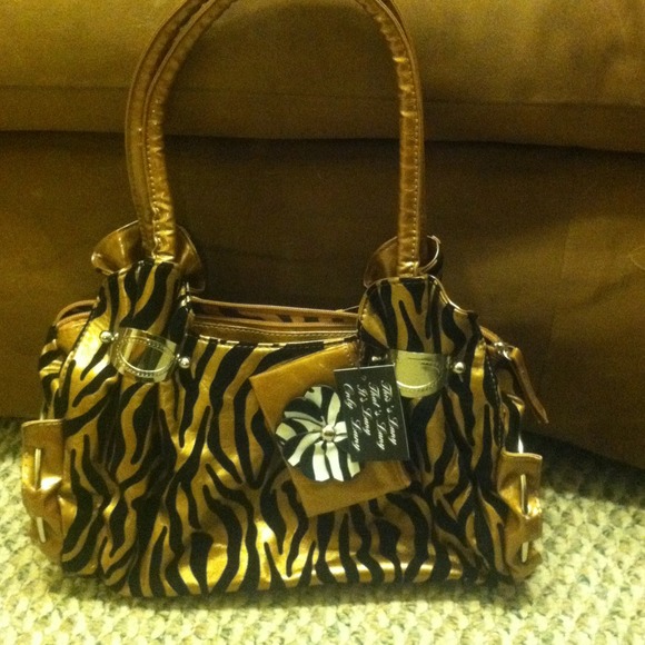 Black and gold zebra purse - Picture 1 of 3