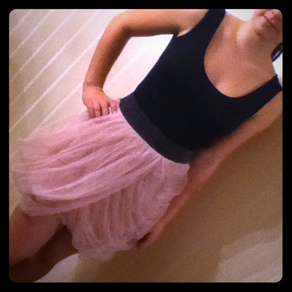 alythea Dresses & Skirts - Black dress with fun pink touched bottom