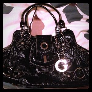 Guess Satchel Handbag + Free G Key Ring!