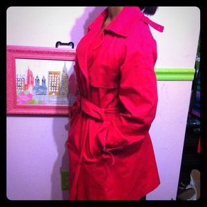 London Fog  Bright Pink 3/4 Raincoat