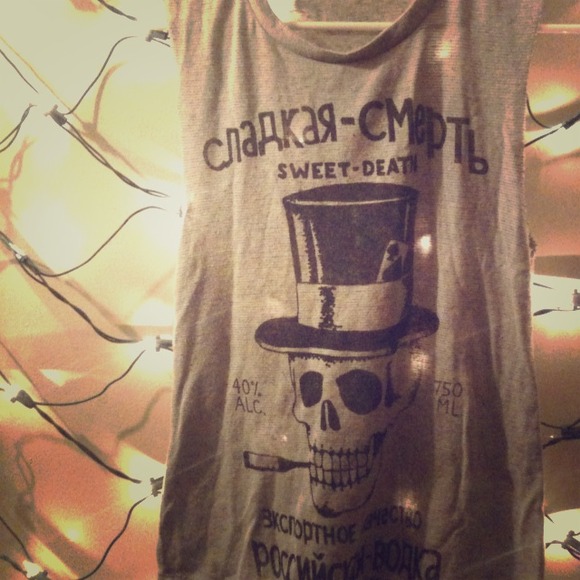🌟sold! Daydreamer la tank. Russian and skulls