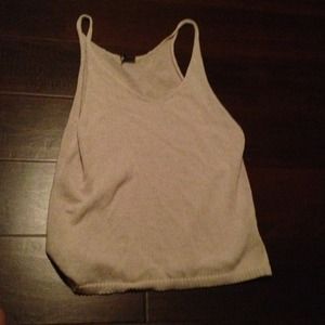 Sparkle and Fade beige Sweater tank top