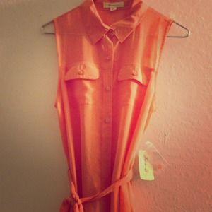 Coral Sheer Top/Dress