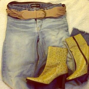 Nicely faded Express Denims w/faded ripples!