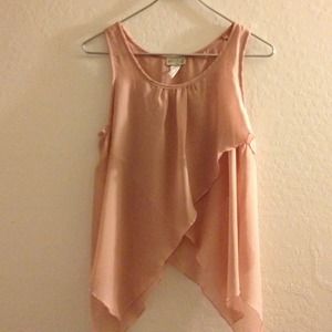 Rose pink sheer top