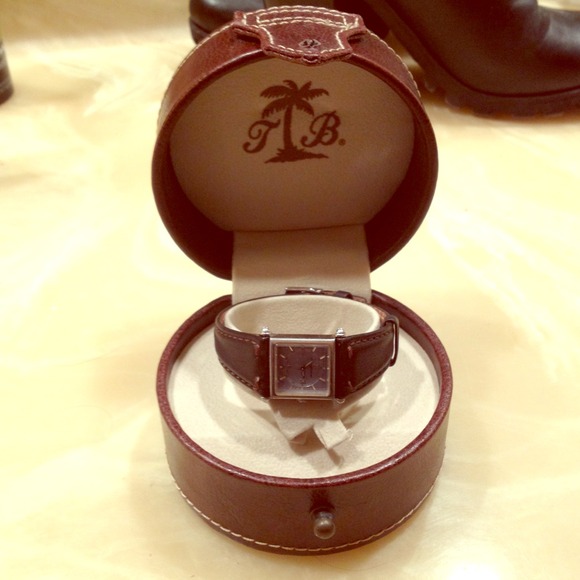 Tommy Bahama brown leather watch