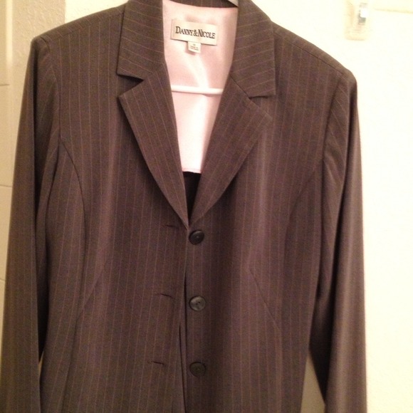 Pinstripe gray business suit