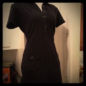 Black sporty Polo Dress