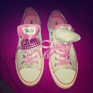 ON HOLD Pink  converse  & photo album bundle
