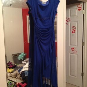Blue semi-formal dress