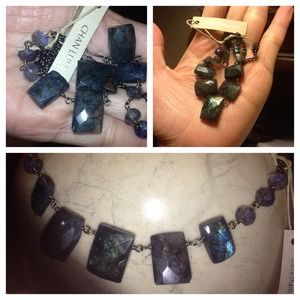 CHAN LUU Sterling, Labradorite & Amethyst Necklace