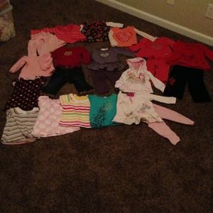 12 to 18 months girls clothes. 21 pieces for $21