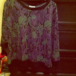 Floral funky shirt🌸💜💚