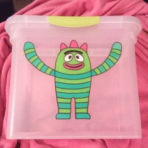 Yo Gabba Gabba "Brobee" Hand Painted Container