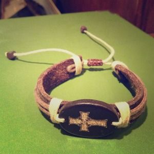 Hawaiian leather bracelet.
