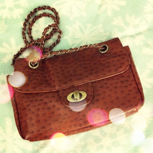 Vintage Tan Crossbody Bag.