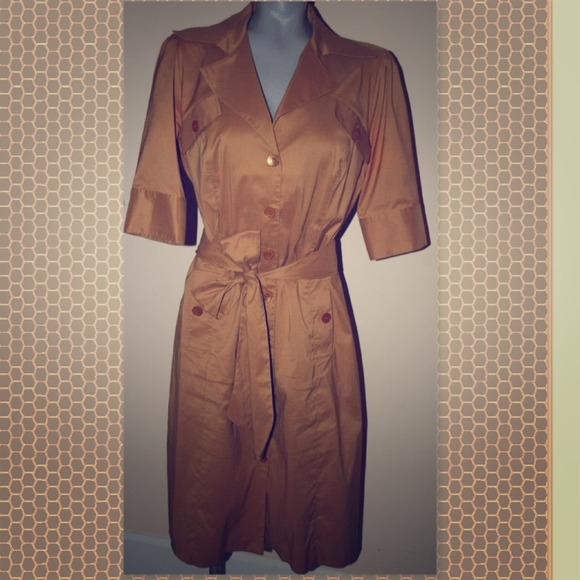 Diane von Furstenburg Dresses & Skirts - Diane Von Furstenberg khaki military dress 12