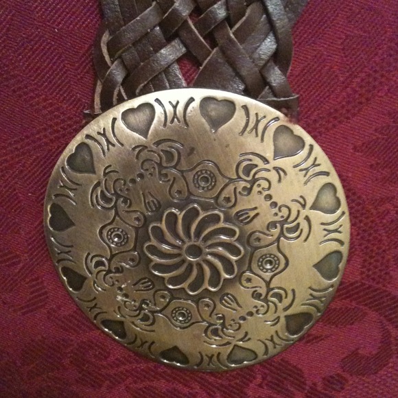 BROWN FAUX-LEATHER BELT - Picture 4 of 4