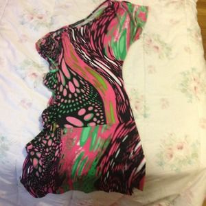 Sexy one-shoulder cutout club dress