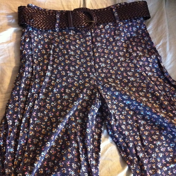 Floral print palazzo pants