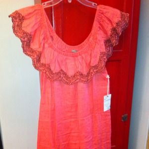NWT Coral summer dress! Size L-XL! Perfect 4 beach