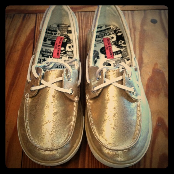 Shoes - Gold toned loafer shoes