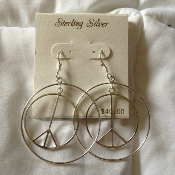 Peace sign Earrings.!